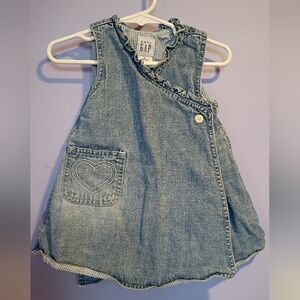 Vintage Y2K Baby Gap Denim Wrap Around Dress 6-12 Months